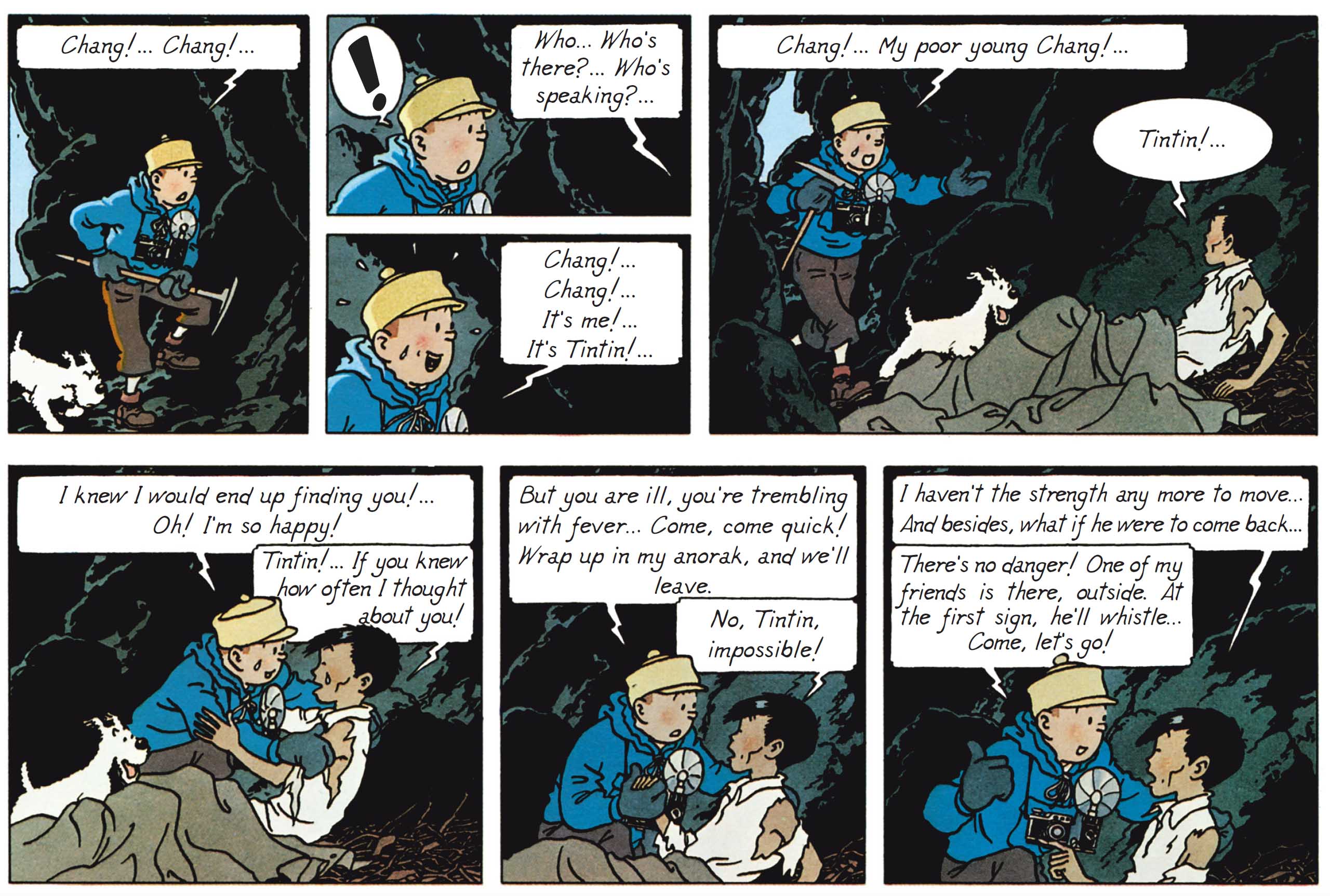 Tintin retrouve Tchang dans Tintin au Tibet